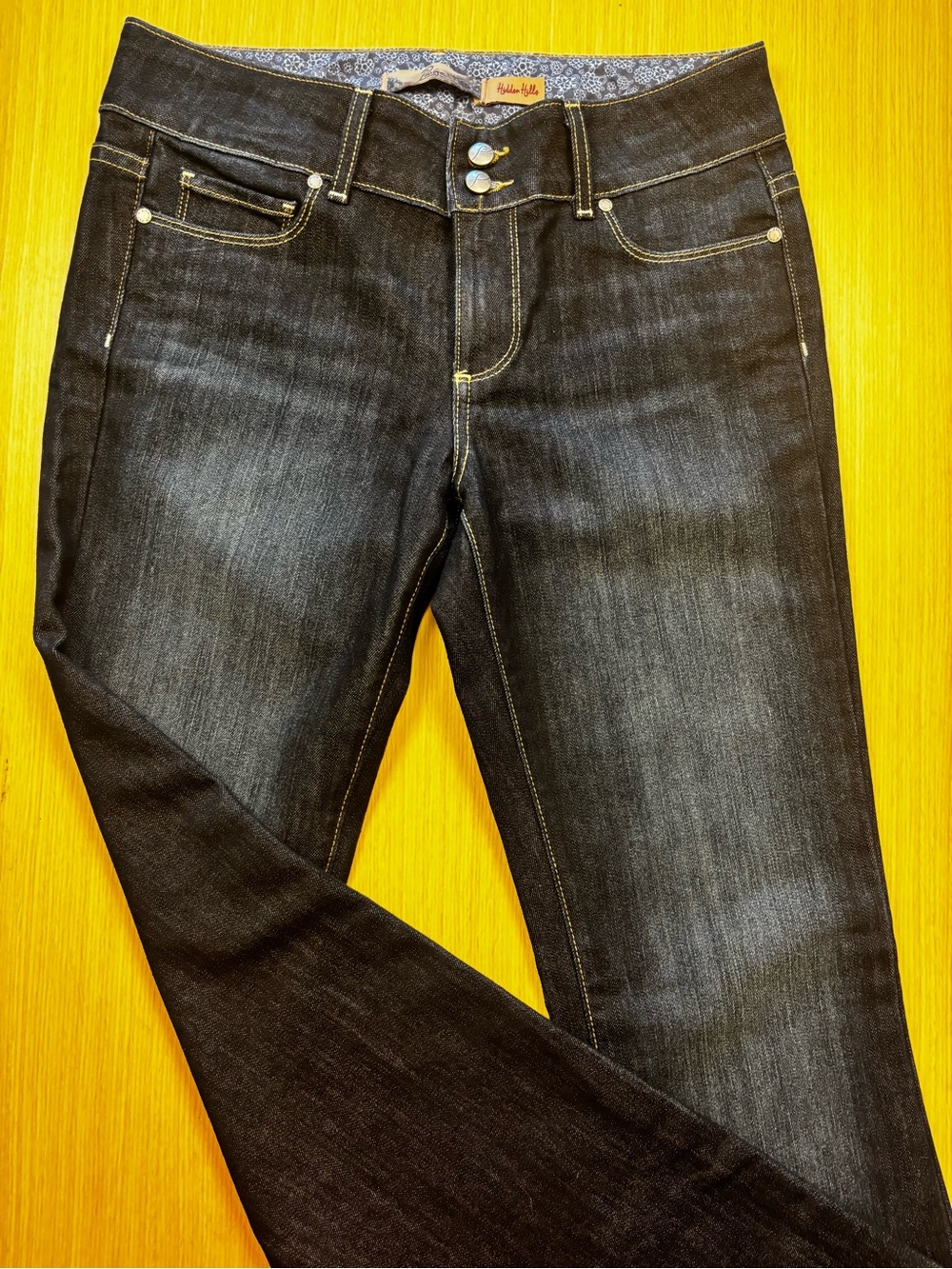 PAIGE PREMIUM DENIM Hidden Hills Bootcut Jeans Dark Wash Blue Sz 28